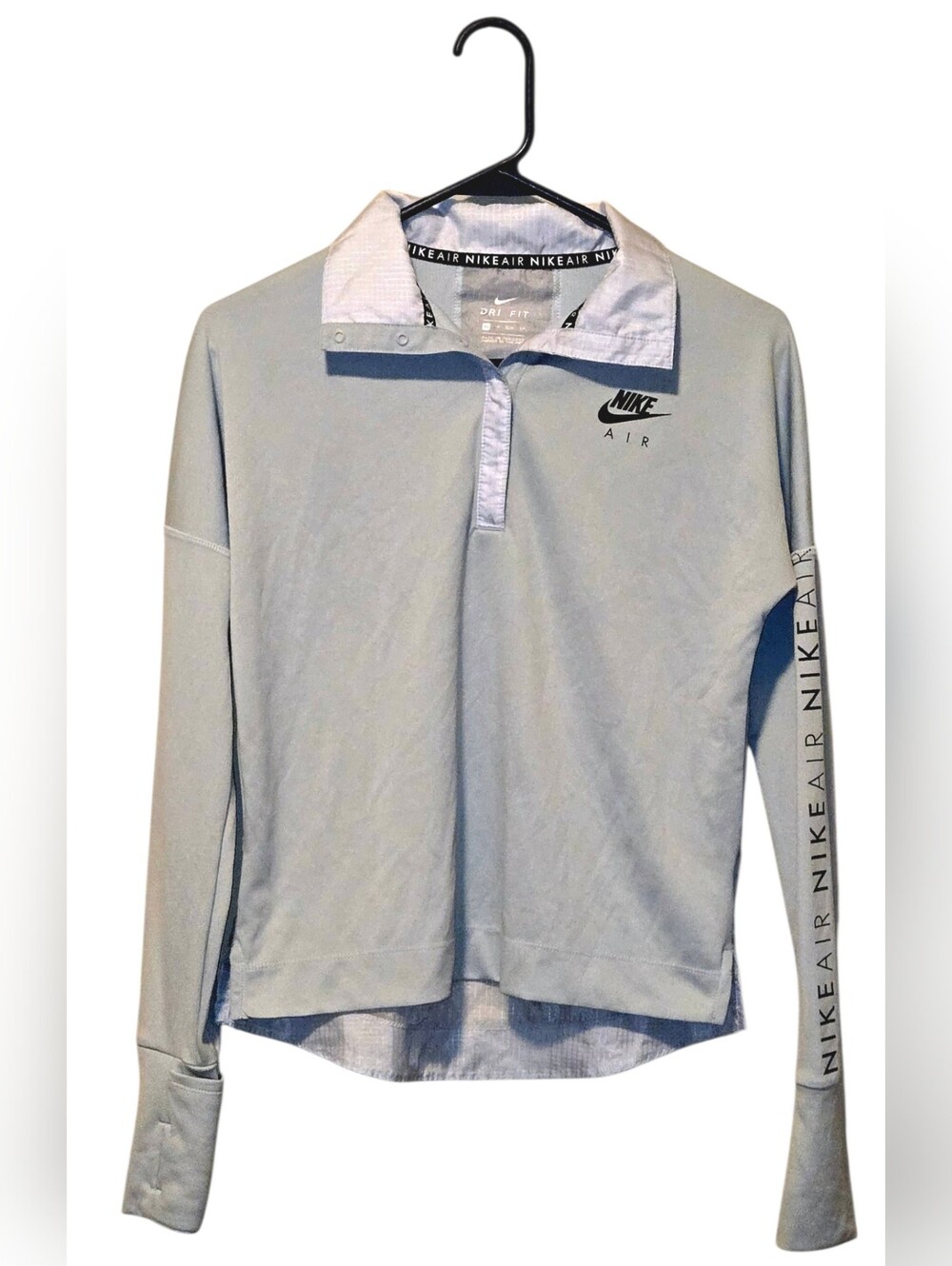 Nike Air Dri-FIT Quarter Snap Pullover XS Light Blue Athletic Top